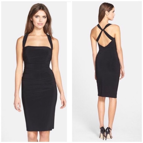 Laundry By Shelli Segal Dresses & Skirts - Shelli Segal Dress X-Back Ruched Jersey Bodycon black size 0